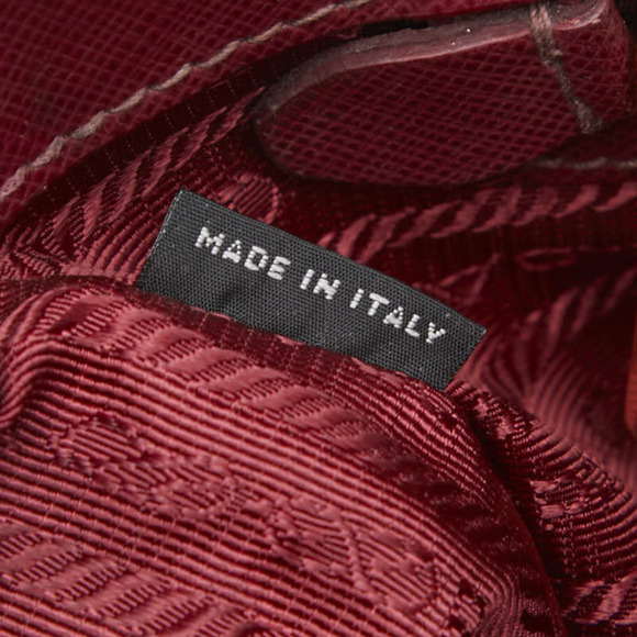 PRADA Red Leather Saffiano Shoulder Bag - Picture 15 of 16